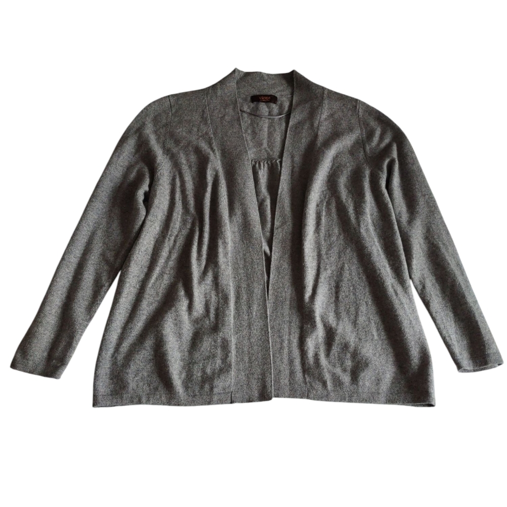 Victor Alfaro Grey Open Front Sweater